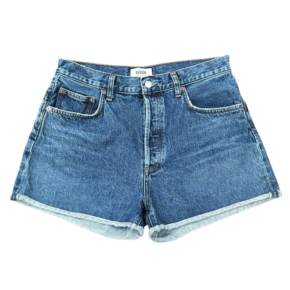 AGOLDE Dee Short High Rise Cuffed 100% Organic Cotton Enamour Wash Size 30